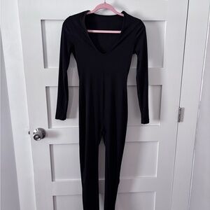 SHEIN Black Long Sleeve Jumpsuit